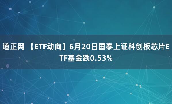 道正网 【ETF动向】6月20日国泰上证科创板芯片ETF基金跌0.53%