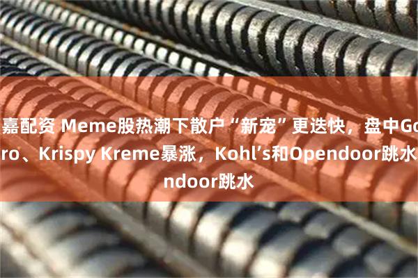 万嘉配资 Meme股热潮下散户“新宠”更迭快，盘中GoPro、Krispy Kreme暴涨，Kohl’s和Opendoor跳水