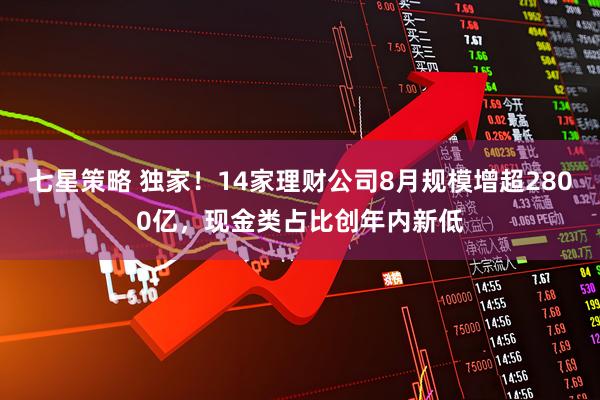 七星策略 独家！14家理财公司8月规模增超2800亿，现金类占比创年内新低