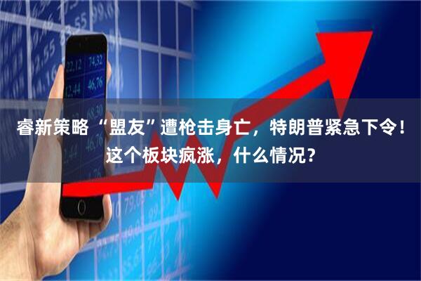 睿新策略 “盟友”遭枪击身亡，特朗普紧急下令！这个板块疯涨，什么情况？